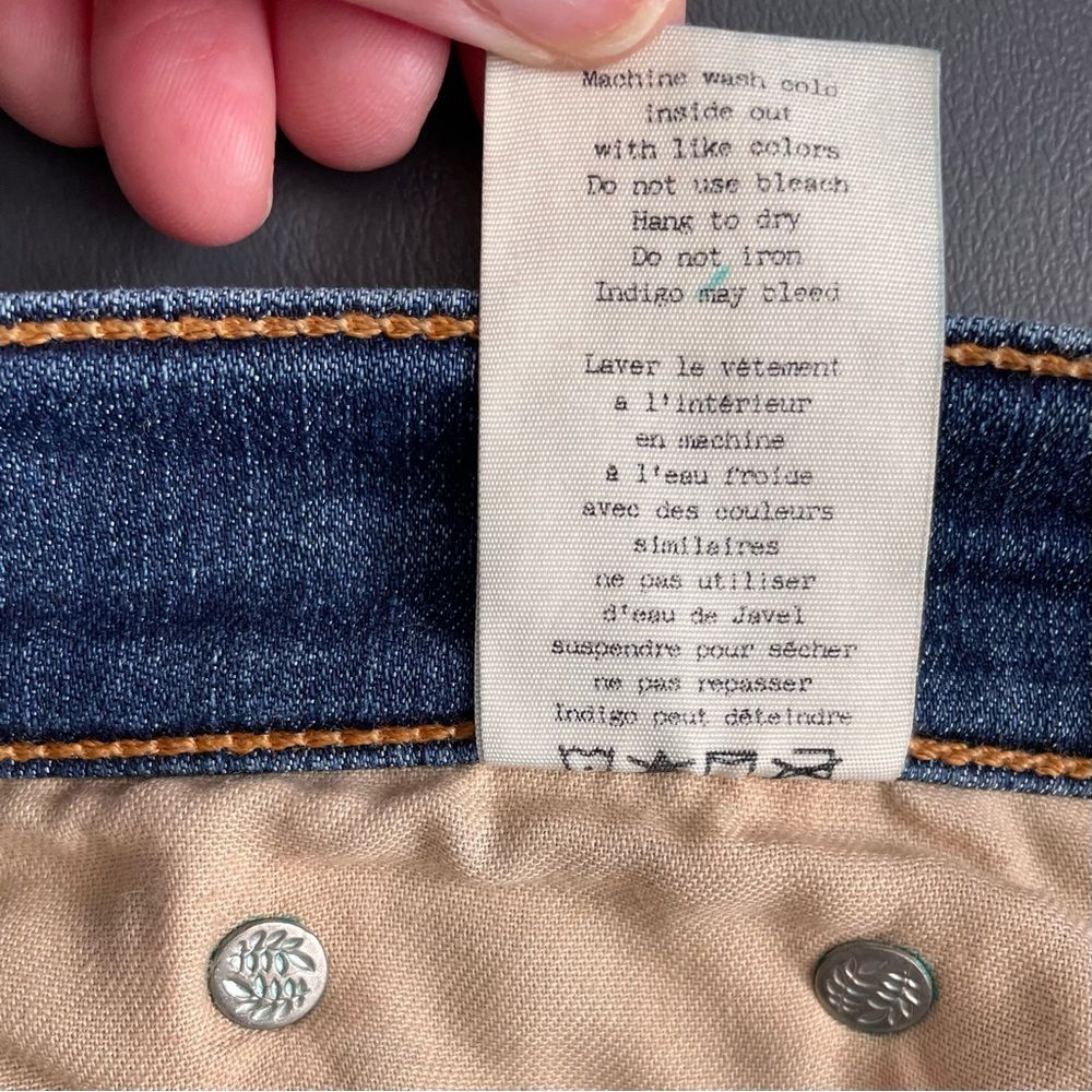 Rag & Bone High Rise Skinny Jeans Raw Hem Sz 26 - Picture 13 of 14